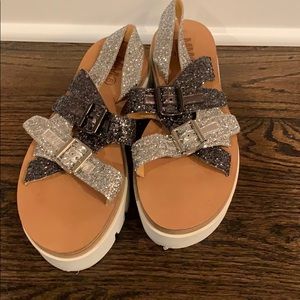 Maison Marglela size 6 glitter sandals!